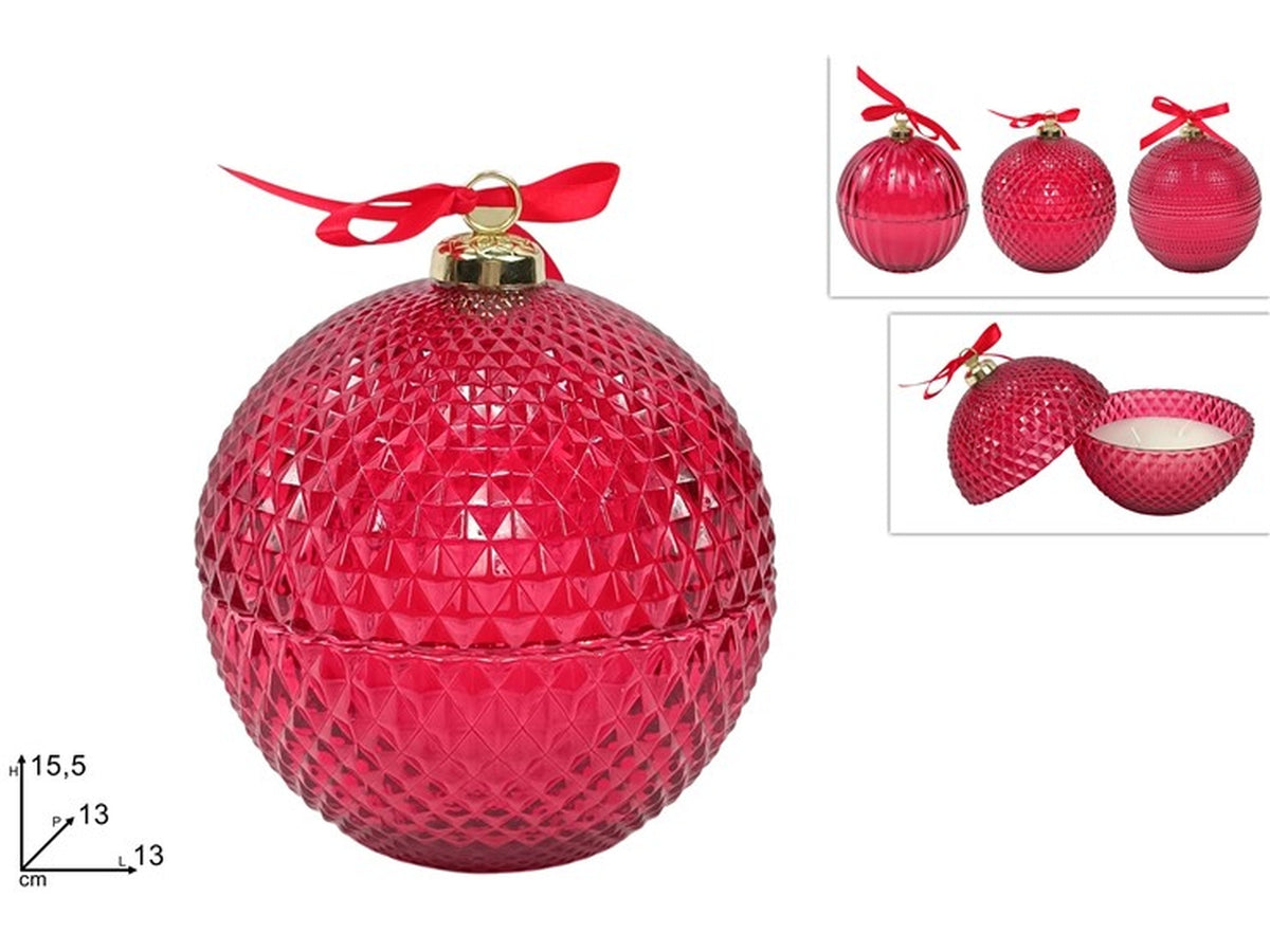 Candela Palla Vetro Rossa