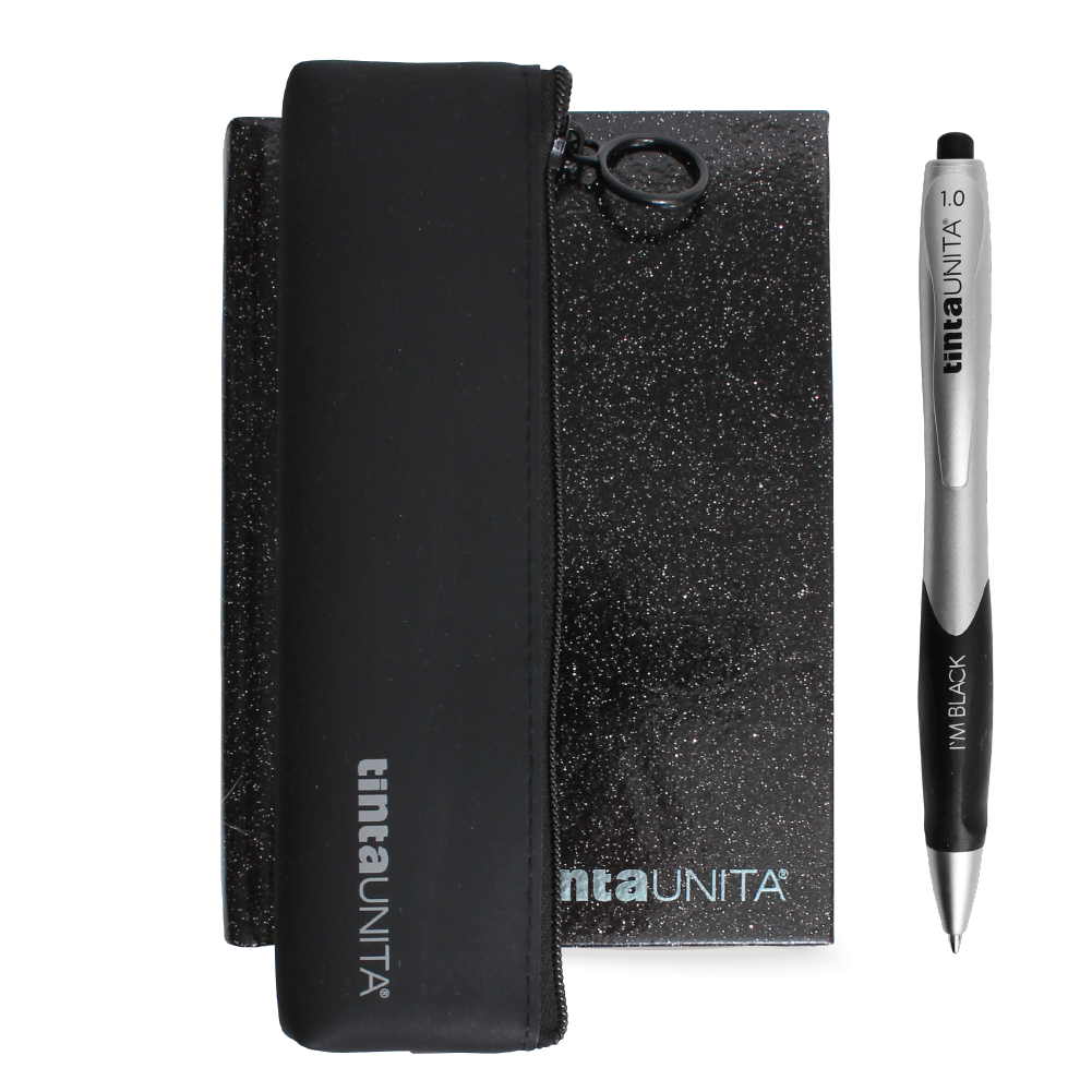 Agenda 16 mesi TU Glitter con pouch in silicone e penna 2024/2025