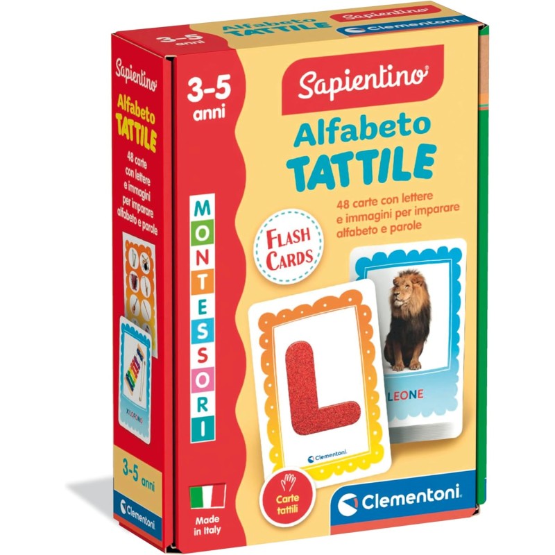 Sapientino Montessori Flash Cards Alfabeto Cod. 16838