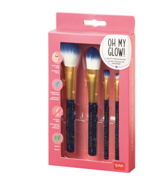 Set di 4 Pennelli per il Trucco - Oh My Glow!