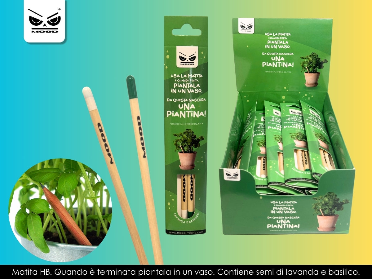 Matita che si pianta Set 2 pezzi Lavanda e Basilico Cod. ST7431