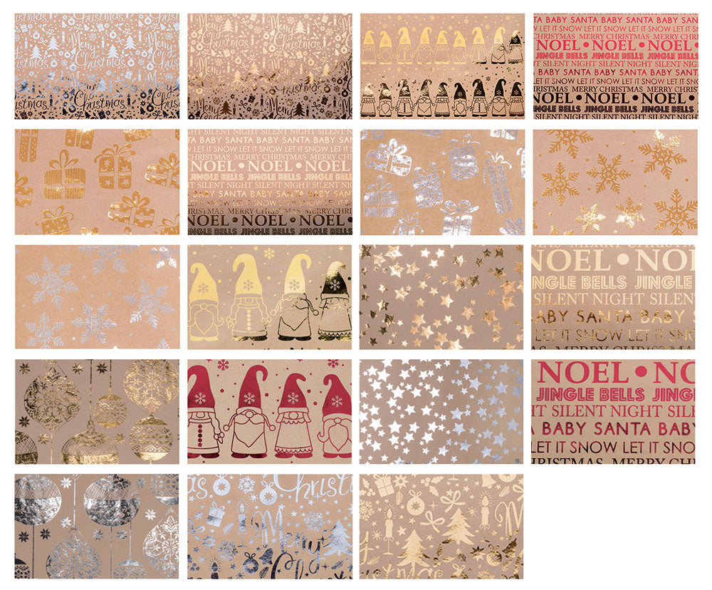 Carta da regalo metal Kraft rotolo 1 m