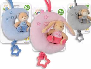 Carillon Luna con animaletto3 col. 20 cm