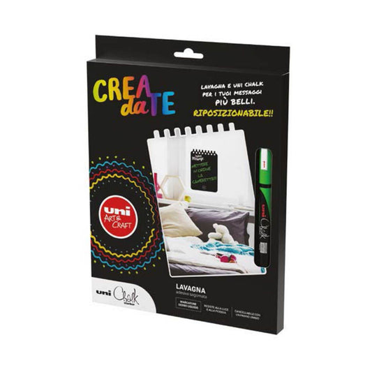 Lavagna adesiva sagomata Note Book + Uni Chalk