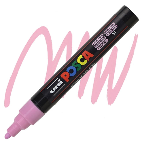 UNI Posca pennarello punta tonda 2.5 mm Cod. PC-5M N°51 Rosa chiaro