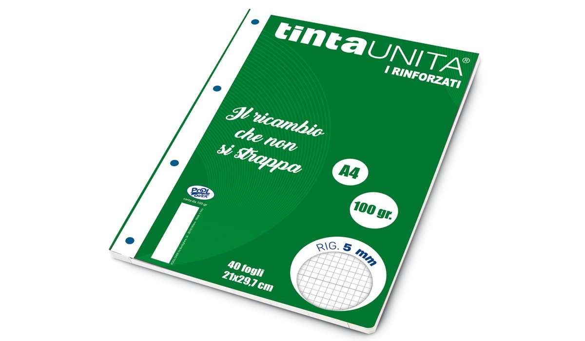 Ricambi Rinforzati A4 TU 100 gr. 40 f. Rigo: 5 mm Cod. 90297