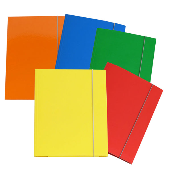 Cartella con elastico 3 lembi 25x35 cm colori assortiti