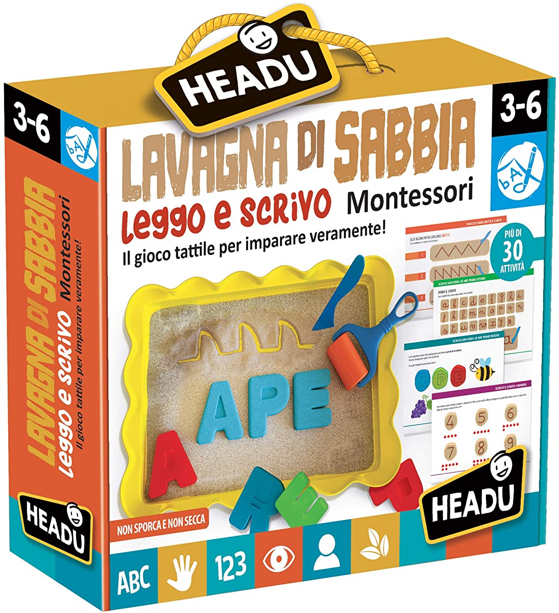 Lavagna di sabbia leggo e scrivo Montessori Cod. IT22403
