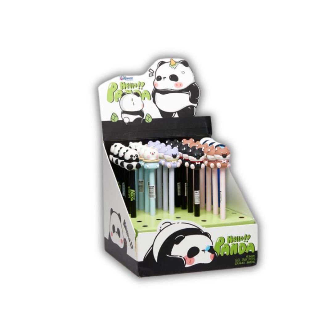 Penna gel cancellabile Kawaii tappo animaletto 3D 0,7 mm Ink: Blu