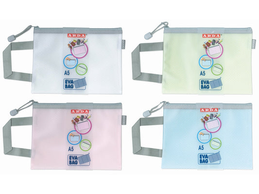 Busta con cerniera A5 in EVA 4 colori assortiti Cod. 0268KCP