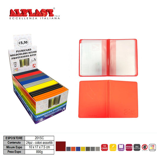 Porta Card 14 Tasche Colori Assortiti