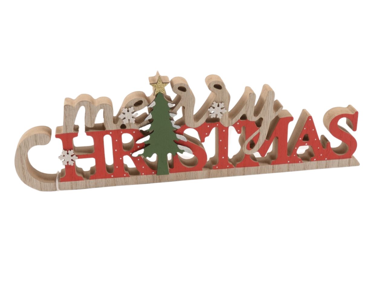 Scritta Merry Christmas in Legno Cod. 51176