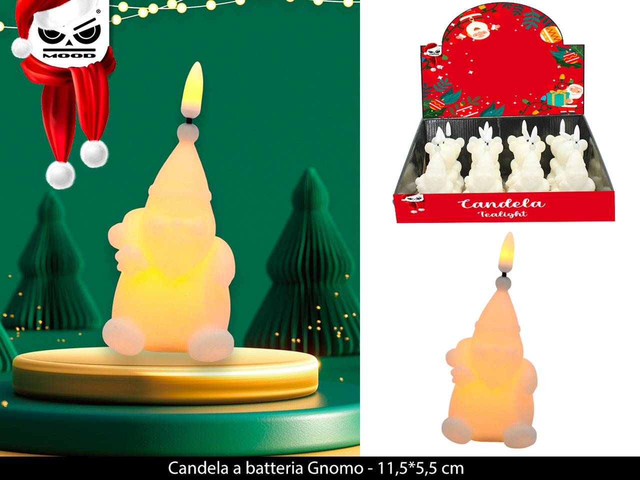 Candela a batteria gnomo Cod. XT2980