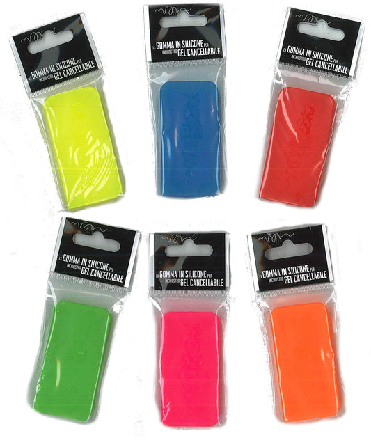 Gomma in silicone per inchiostro gel cancellabile multicolor