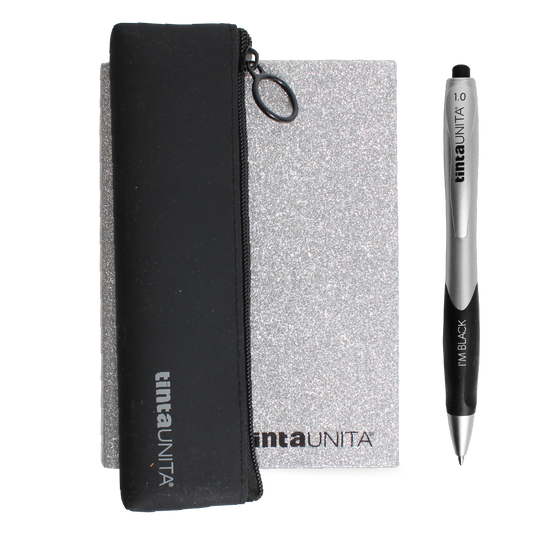 Agenda 16 mesi TU Glitter con pouch in silicone e penna 2024/2025