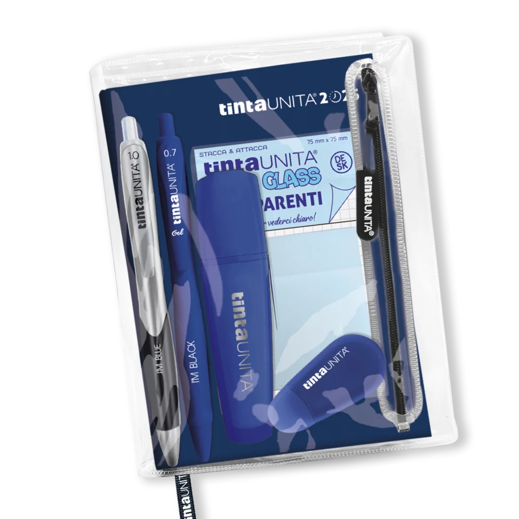 Agenda 12 mesi tinta UNITA con accessori TU 2024/2025 8 colori