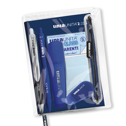 Agenda 12 mesi tinta UNITA con accessori TU 2024/2025 8 colori