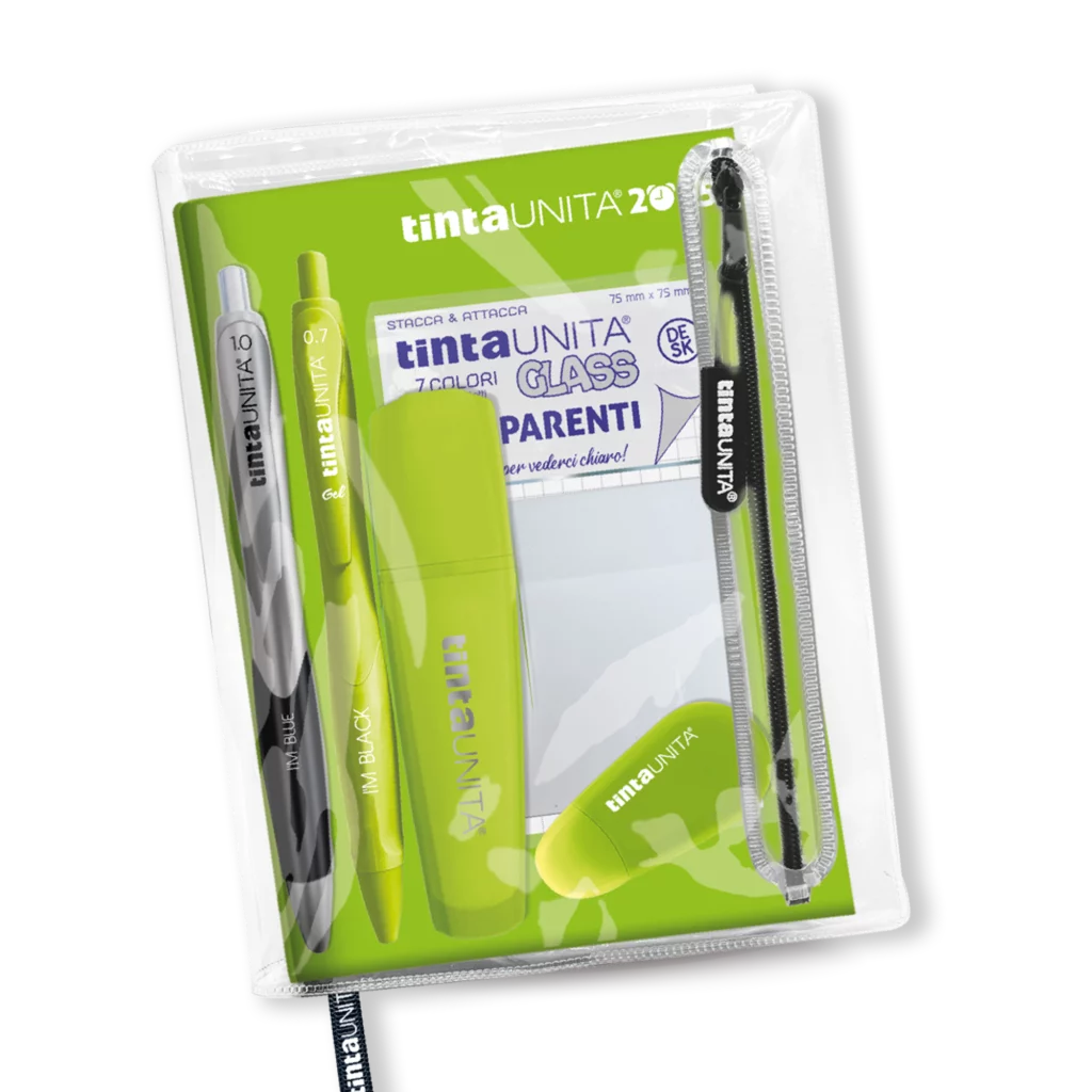 Agenda 12 mesi tinta UNITA con accessori TU 2024/2025 8 colori