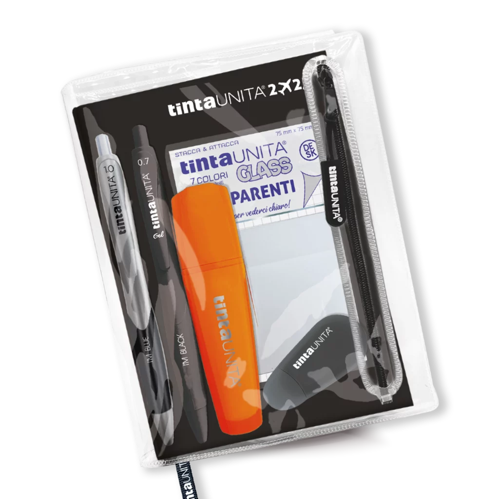 Agenda 12 mesi tinta UNITA con accessori TU 2024/2025 8 colori