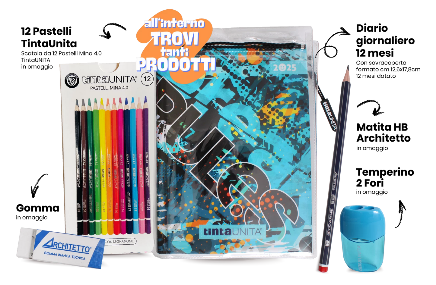 Agenda 12 mesi TU Fantasie con accessori 2024/2025