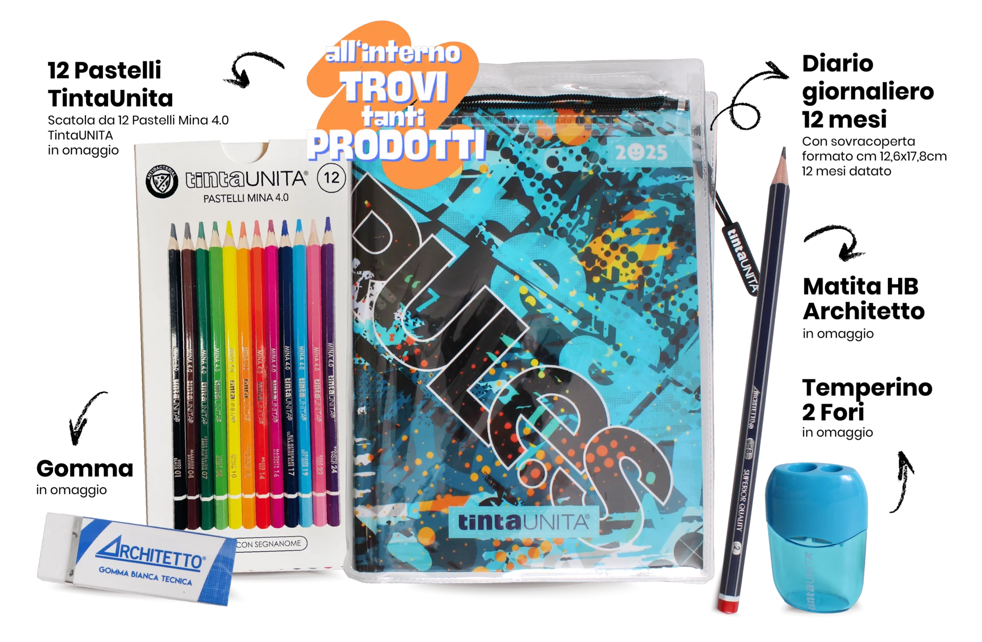 Agenda 12 mesi TU Fantasie con accessori 2024/2025