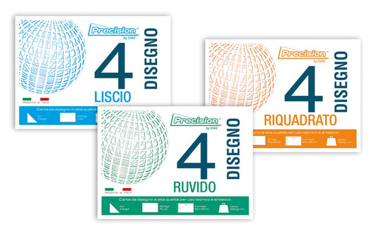 Blocco da disegno CIAC Art. 1318 Precision 4 24x33 cm 20 fg. Ruvido