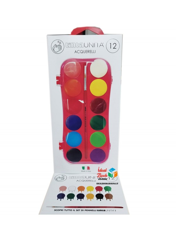 Set 12 acquerelli TU con pennello Cod. 61596
