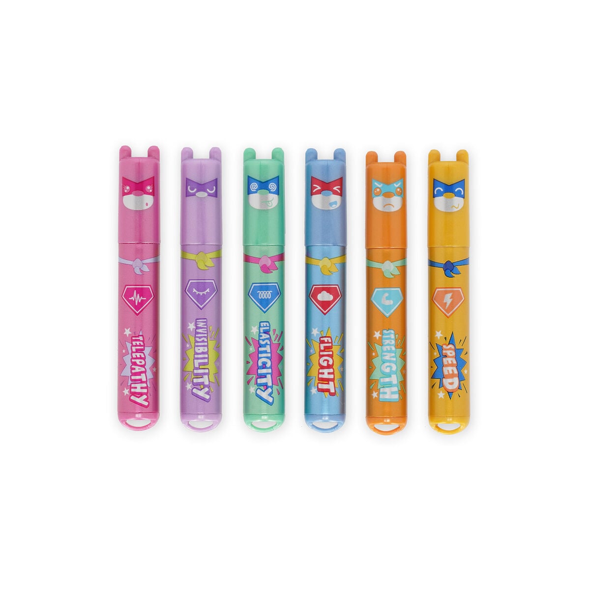 Set di 6 Mini Evidenziatori - Teddy's Superpower cod. MH0005