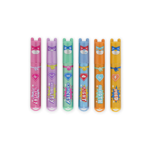 Set di 6 Mini Evidenziatori - Teddy's Superpower cod. MH0005