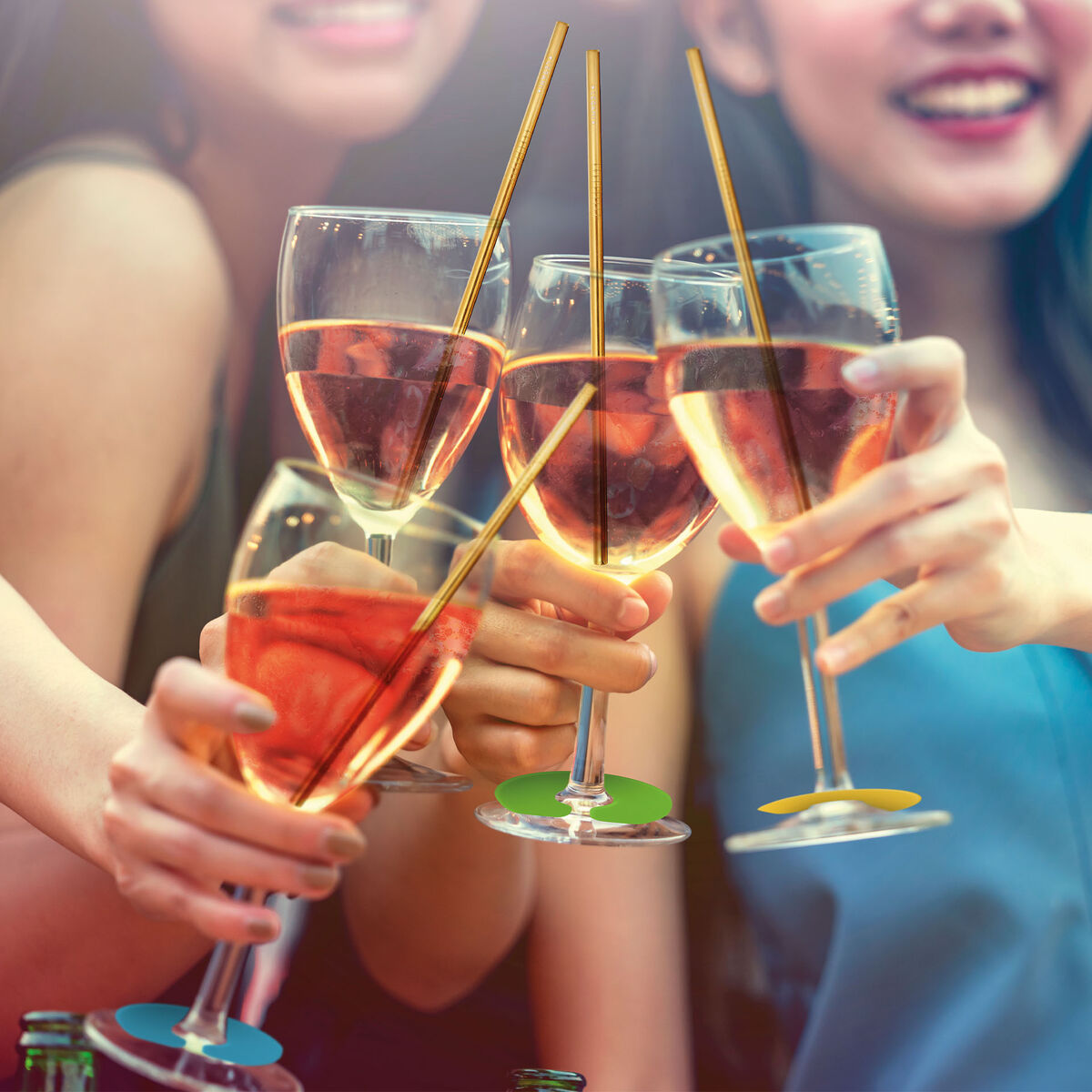 Set di 6 Cannucce in Acciao Inox - Standard - Oro Cod. STRW0001