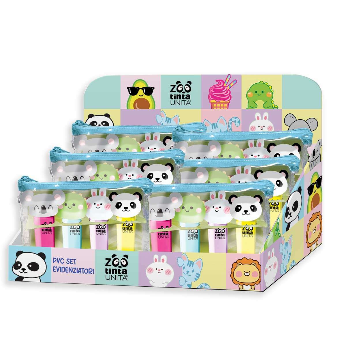 Pouch PVC 4 Maxi Evidenziatori TU Zoo Cod. 61222