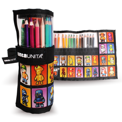 Rotolo 24 pastelli + 1 matita TU Stumble Guys 3 fantasie Cod. 60978/60979/60980