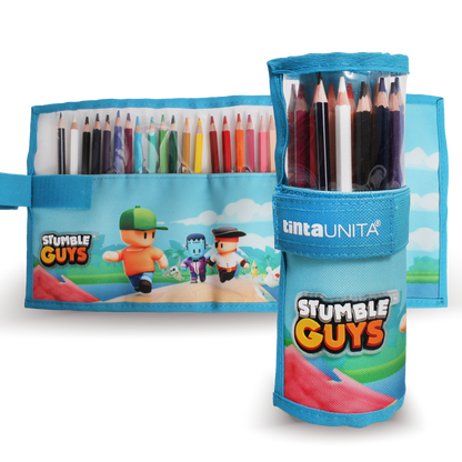 Rotolo 24 pastelli + 1 matita TU Stumble Guys 3 fantasie Cod. 60978/60979/60980