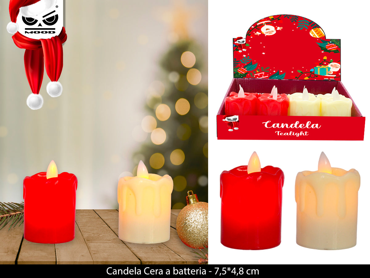 Candela in cera a batteria Cod. XT2979