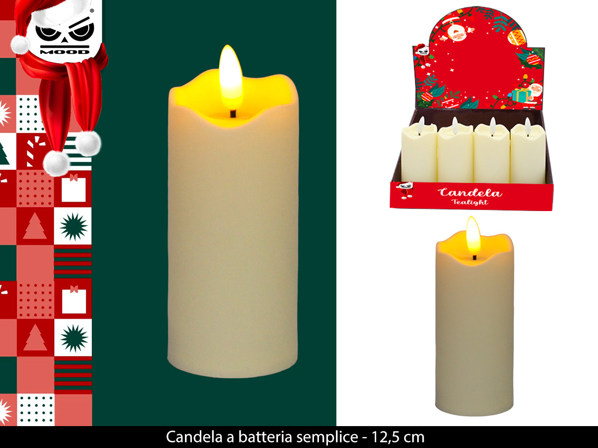 Candela a batteria semplice 12 cm Cod. XT2981