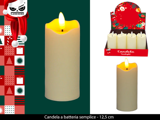 Candela a batteria semplice 12 cm Cod. XT2981