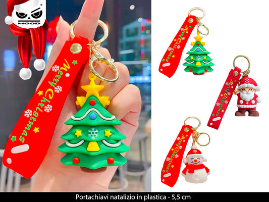 Portachiavi natalizio in plastica Cod. XT3029