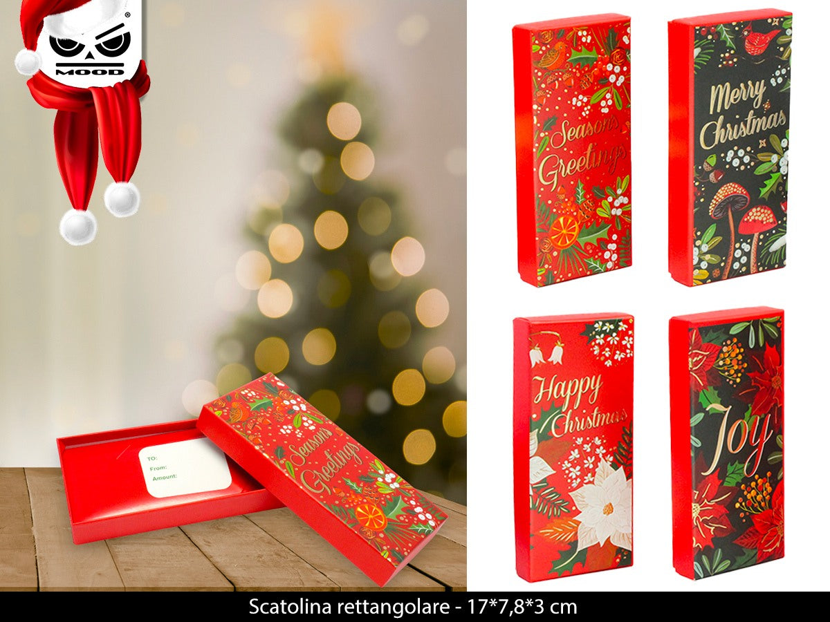 Scatolina rettangolare porta soldi/ gift card natalizia Cod. XT3289