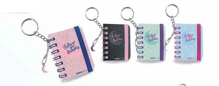 Portachiavi mini notes TU Glamour 4 colori Cod. 50890