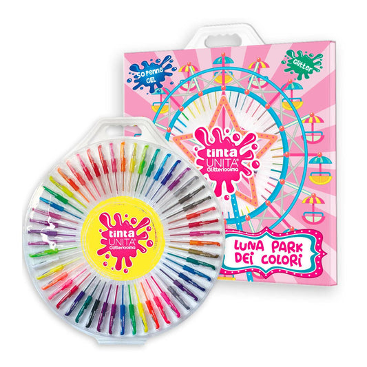 50 Gel pen glitterissima - Luna Park dei colori TU - Gift Box Cod. 60866