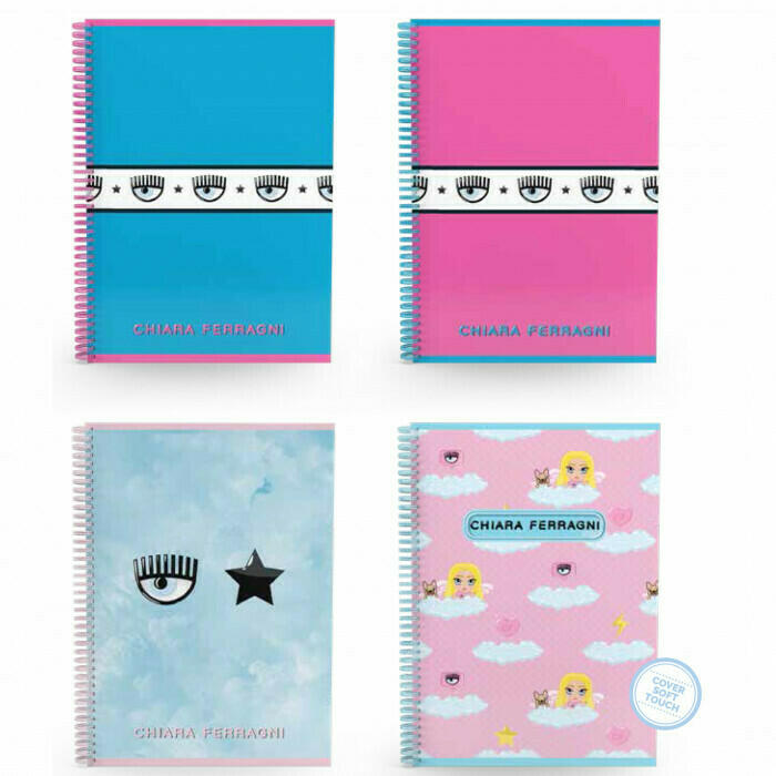 Maxi Quaderno A4 Skip Chiara Ferragni 4 fantasie Rig. 1R