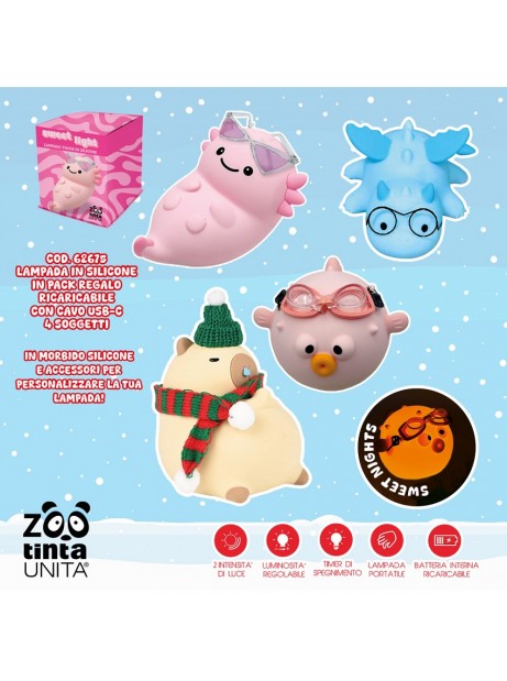 Lampada in silicone Sweet Night TU Zoo Cod. 62675
