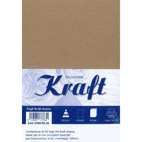 Carta GS A4 50fg 200gr Carta Kraft