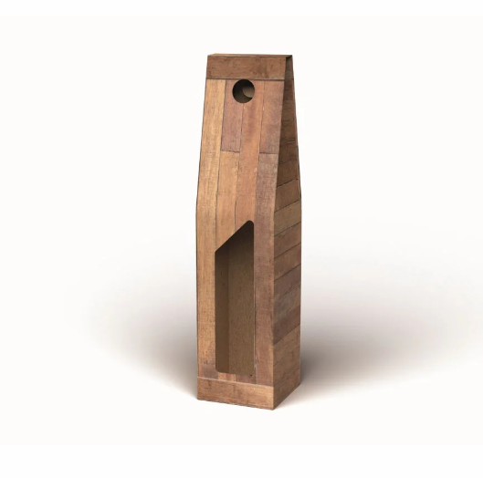 Scatola porta vino 1 bottiglia con finestra