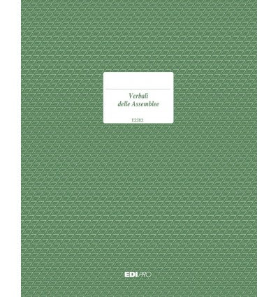 Registro Verbali delle assemblee 92 pag. Edipro E2383