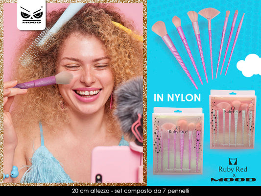 Set 7 pennelli Make up Glitter unicorno Cod. ST7587