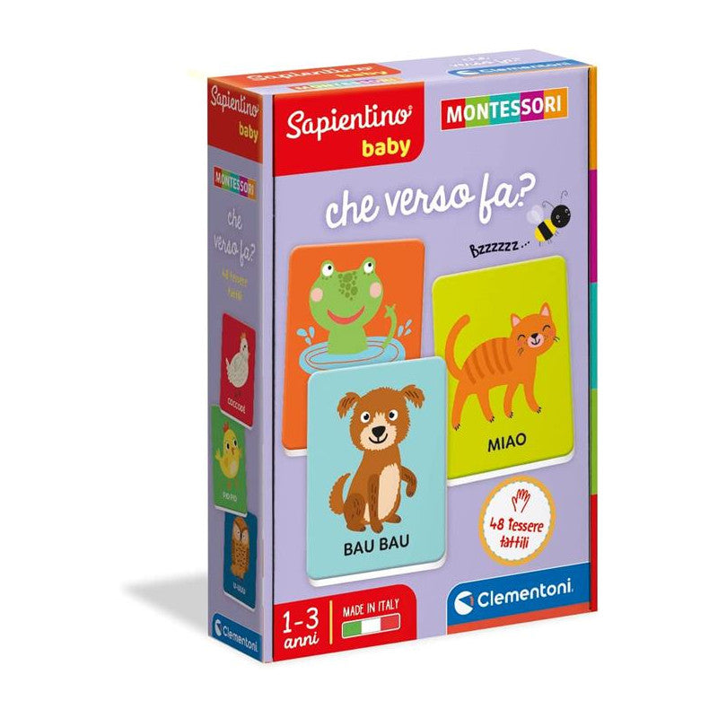 Sapientino Montessori Flash Cards che Verso fa? Cod. 16831