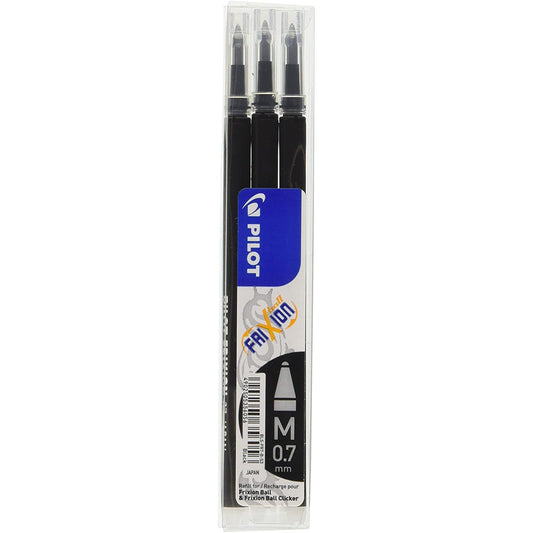 Set 3 Refill Penna Frixion Ball/Clicker 0.7 mm Nero