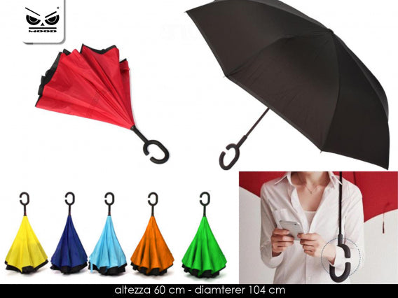 Ombrello reversable colorato