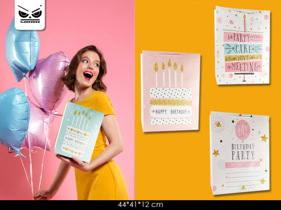 Sacchetto Happy Birthday mis. L